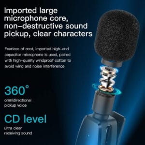 Microphone sans 2 en 1 Type-C & Lightning KR15 YESIDO