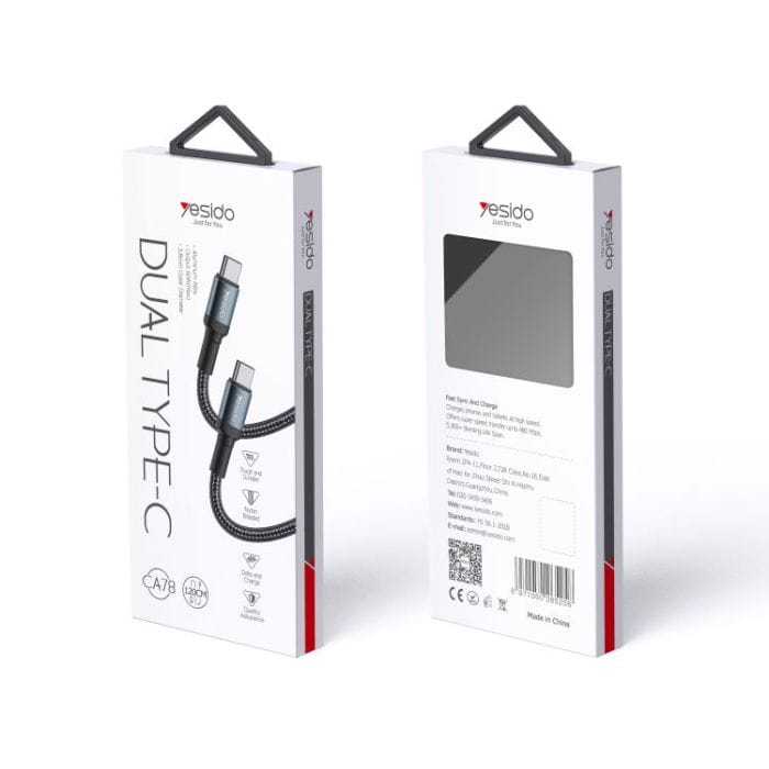 Câble USB-C vers USB-C CA78 YESIDO – Image 5