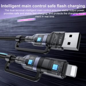  Câble de Charge Rapide 4-en-1 60W CA200 YESIDO