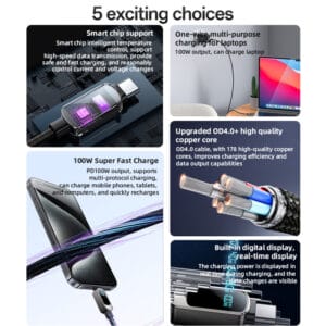 Câble USB-C vers USB-C 100W CA179 YESIDO