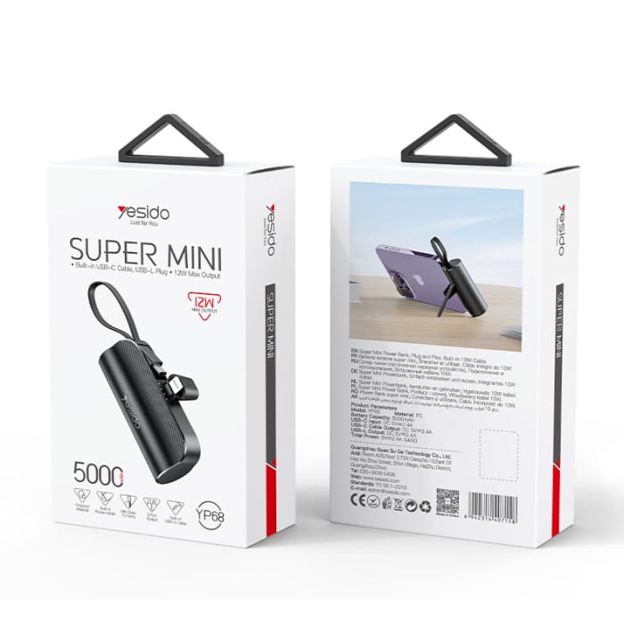 Power Bank 5000 mAh YP68 YESIDO