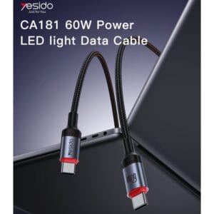 Câble USB-C vers USB-C 60W CA181 YESIDO