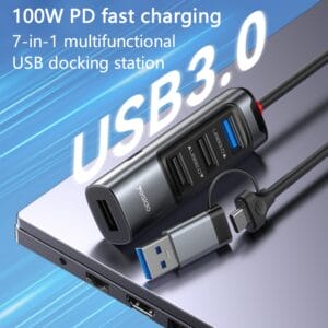 HUB USB & Type-C 7en1 multifonction HB20 YESIDO