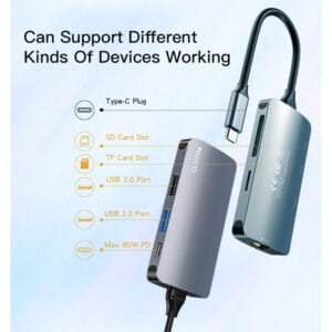 Hub USB-C 6 en 1 HB15 YESIDO