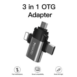 Adaptateur 3 en 1 USB 3.0 vers Type C / Micro USB / Lightning GS15 YESIDO