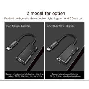 Adaptateur Audio Lightning 2 en 1 YAU11 YESIDO