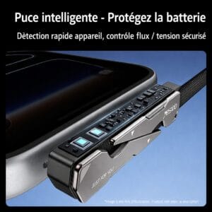Câble USB-C vers USB-C avec Support CA207 YESIDO