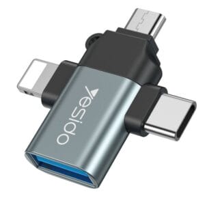 Adaptateur 3 en 1 USB 3.0 vers Type C / Micro USB / Lightning GS15 YESIDO