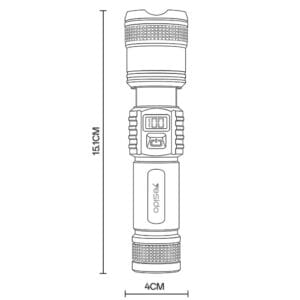 Lampe torche télescopique zoomable rechargeable TC11 YESIDO