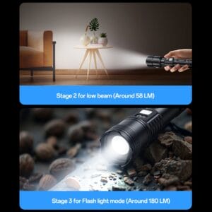 Lampe torche télescopique zoomable rechargeable TC11 YESIDO