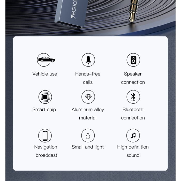 Adaptateur Bluetooth audio 2en1 pour voiture YAU24 YESIDO – Image 2