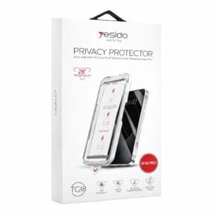 Protection écran anti-espion + coque pour iPhone 16 Pro TG18 YESIDO