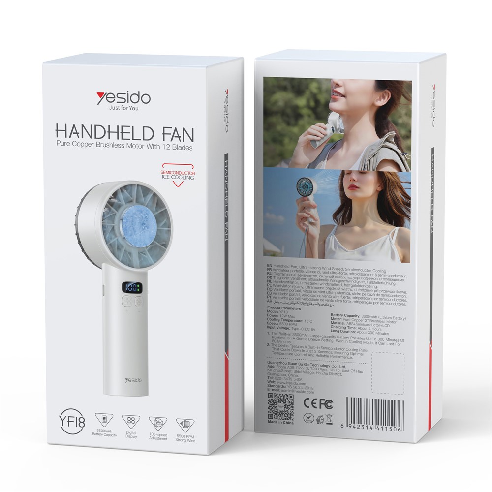 Ventilateur Portable Rechargeable YF18 YESIDO – Image 11