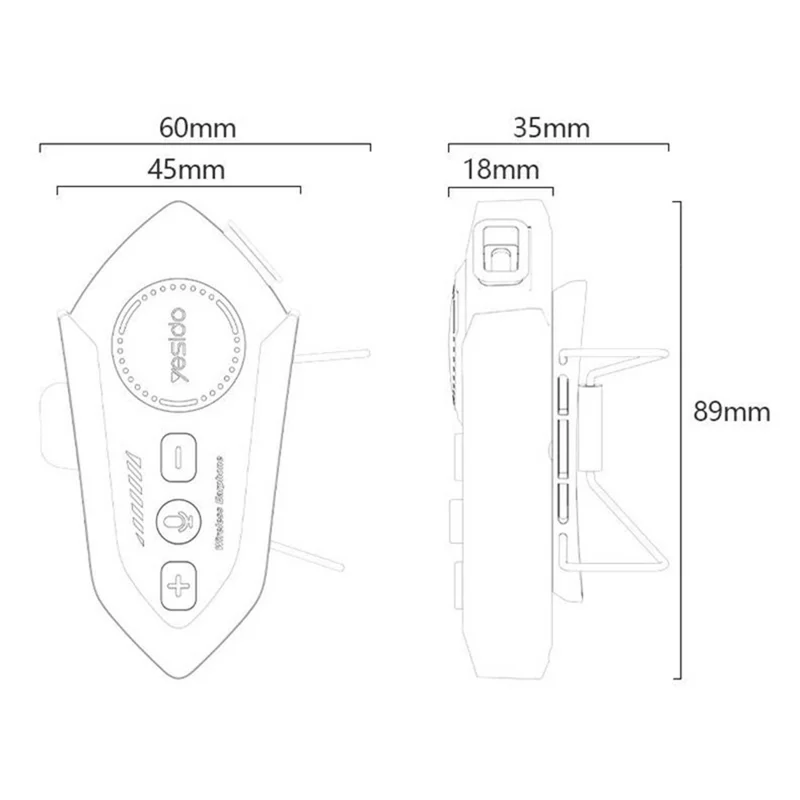 Écouteurs Bluetooth pour Casque Moto et Vélo VC19 YESIDO