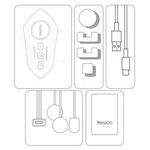 Écouteurs Bluetooth pour Casque Moto et Vélo VC19 YESIDO