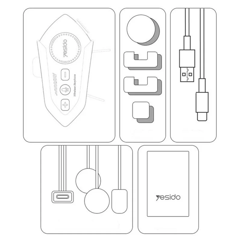 Écouteurs Bluetooth pour Casque Moto et Vélo VC19 YESIDO