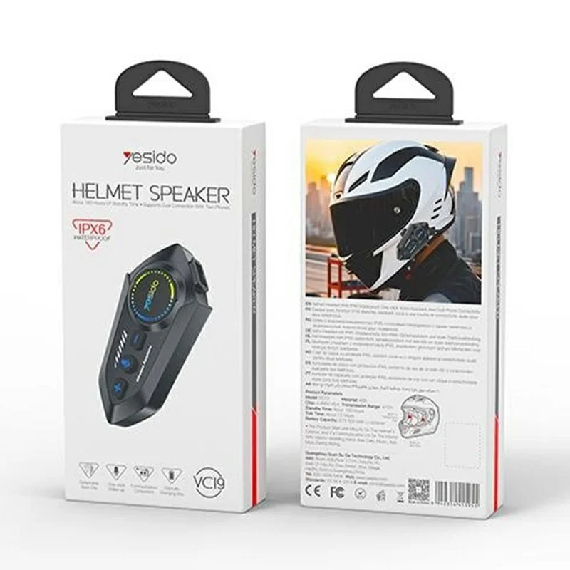 Écouteurs Bluetooth pour Casque Moto et Vélo VC19 YESIDO