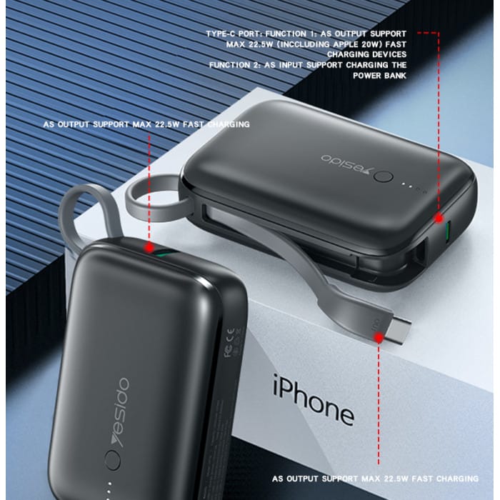 Power Bank 10000 mAh YP18 YESIDO – Image 3