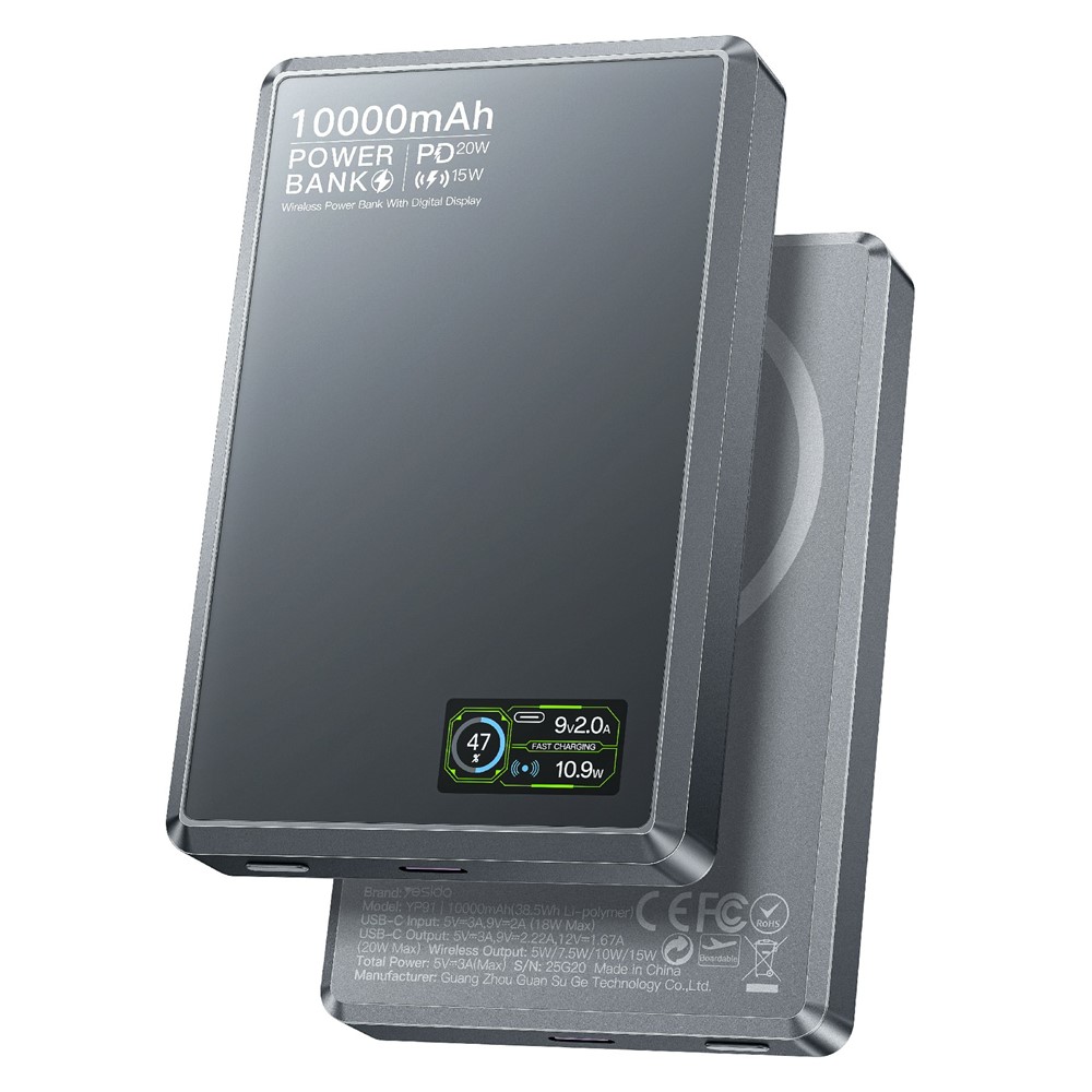 Chargeur Sans Fil Magnétique 10000mAh YP91 YESIDO