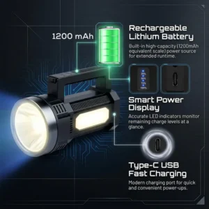 Lampe Torche Multifonction Rechargeable TC12 YESIDO