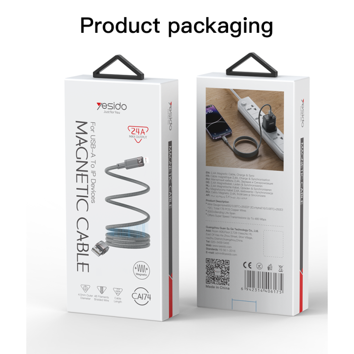 Câble Magnétique USB vers Lightning CA174 YEZIDO