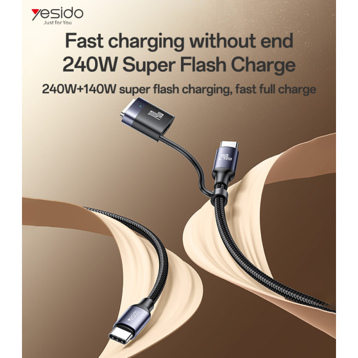Câble magnétique USB-C vers USB-C / Type-C CA197 YESIDO