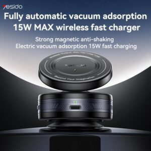 Support de Voiture Magnétique à Ventouse Sans Fil C310 YESIDO