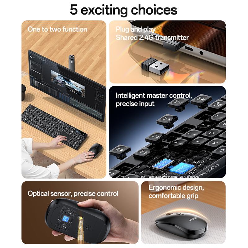 Ensemble Clavier et Souris Sans Fil KB42 YESIDO