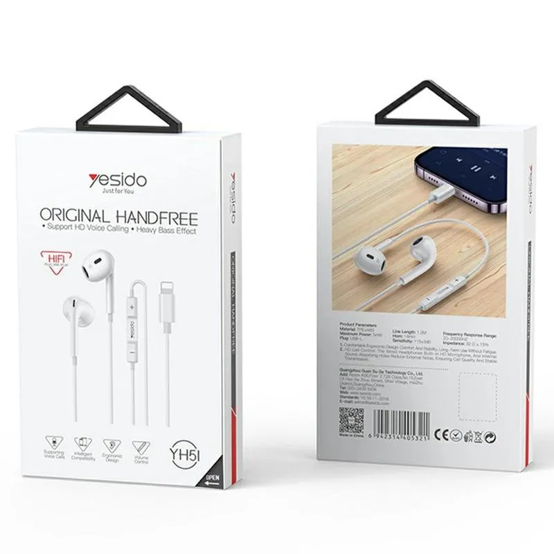 Ecouteurs filaires lightning YH51 YESIDO – Image 7