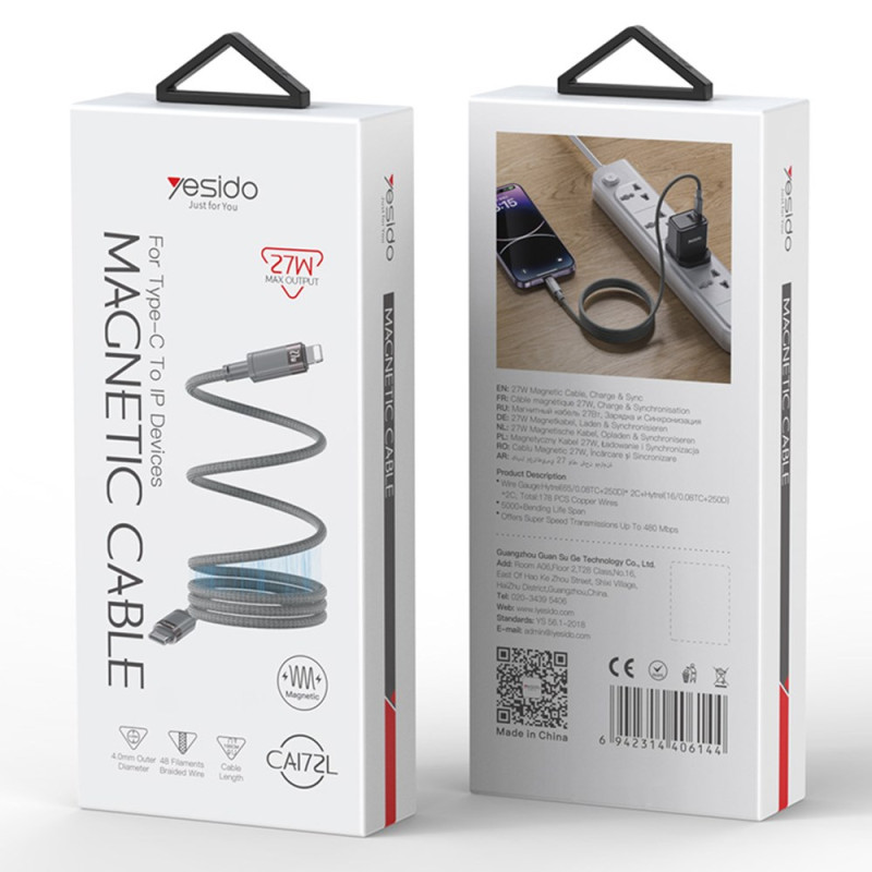 Câble Magnétique USB-C vers Lightning CA172L YESIDO – Image 6