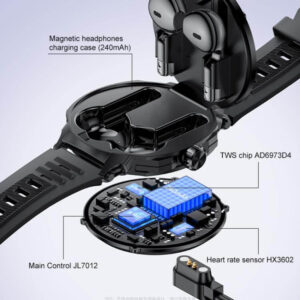 Montre connectée avec écouteurs 2en1 IO50 YESIDO