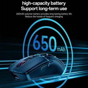 KB46 Souris Gaming Sans Fil 3 Modes RGB 6400 DPI Noir – YESIDO