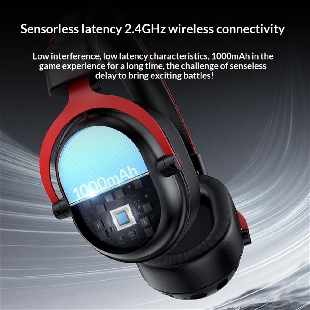 Casque Gamer Sans Fil Yesido EK07 – 3 Modes Bluetooth 5.2, 2.4G & Jack 3,5 mm, Micro Amovible – Image 4