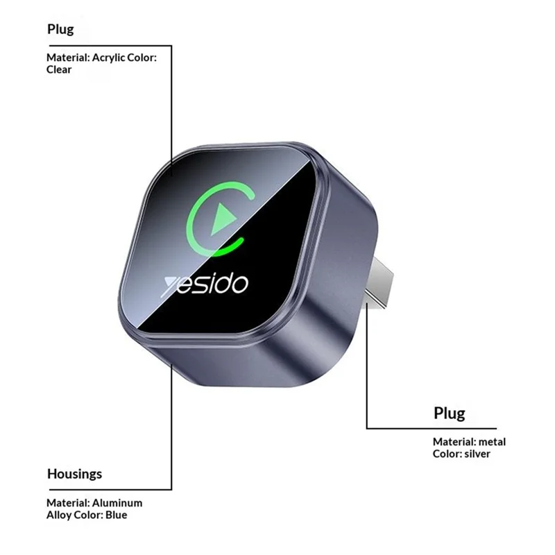 KM31 Adaptateur CarPlay et Android Auto Sans Fil 2 en 1 – YESIDO
