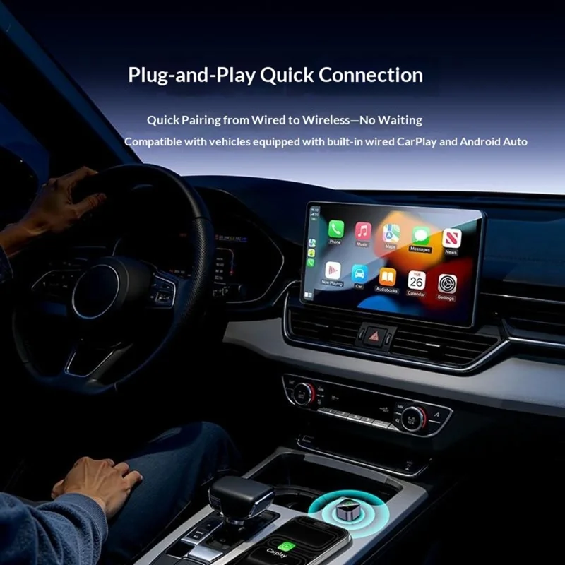 KM31 Adaptateur CarPlay et Android Auto Sans Fil 2 en 1 – YESIDO