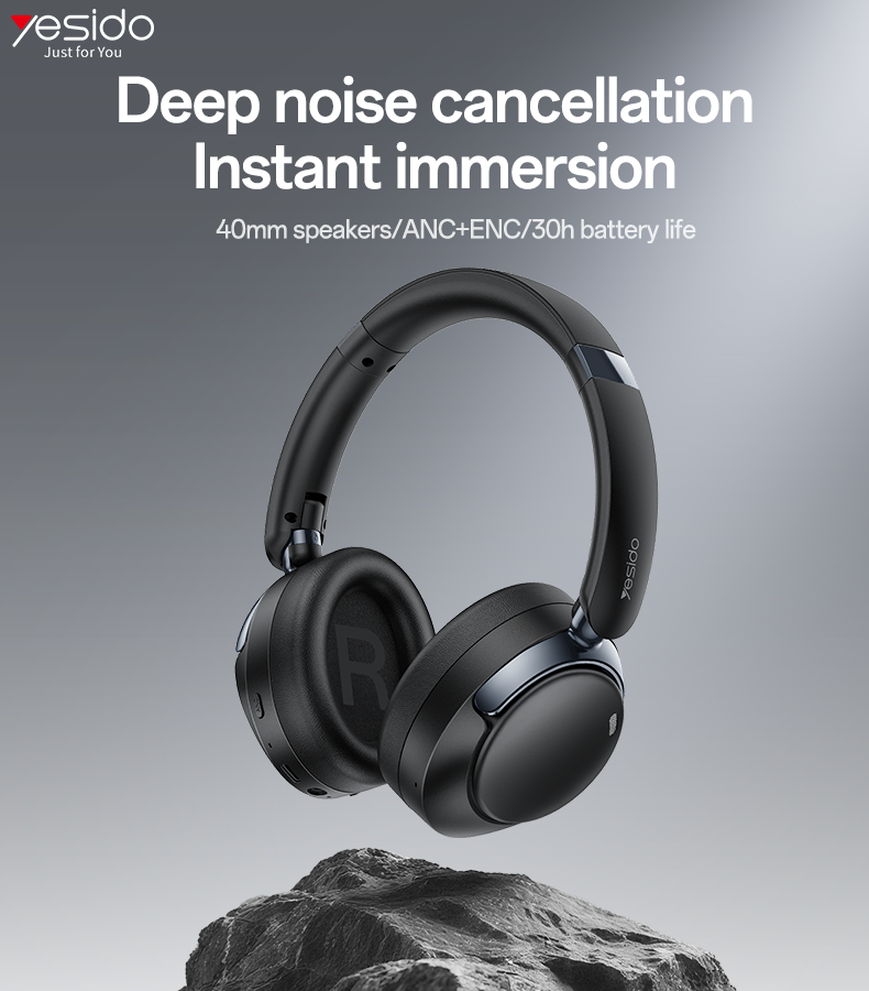EP11 Casque Bluetooth 5.4 ANC + ENC 40 mm – YESIDO