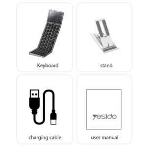 KB49 Clavier Bluetooth Pliable 78 Touches avec Pavé Tactile – YESIDO