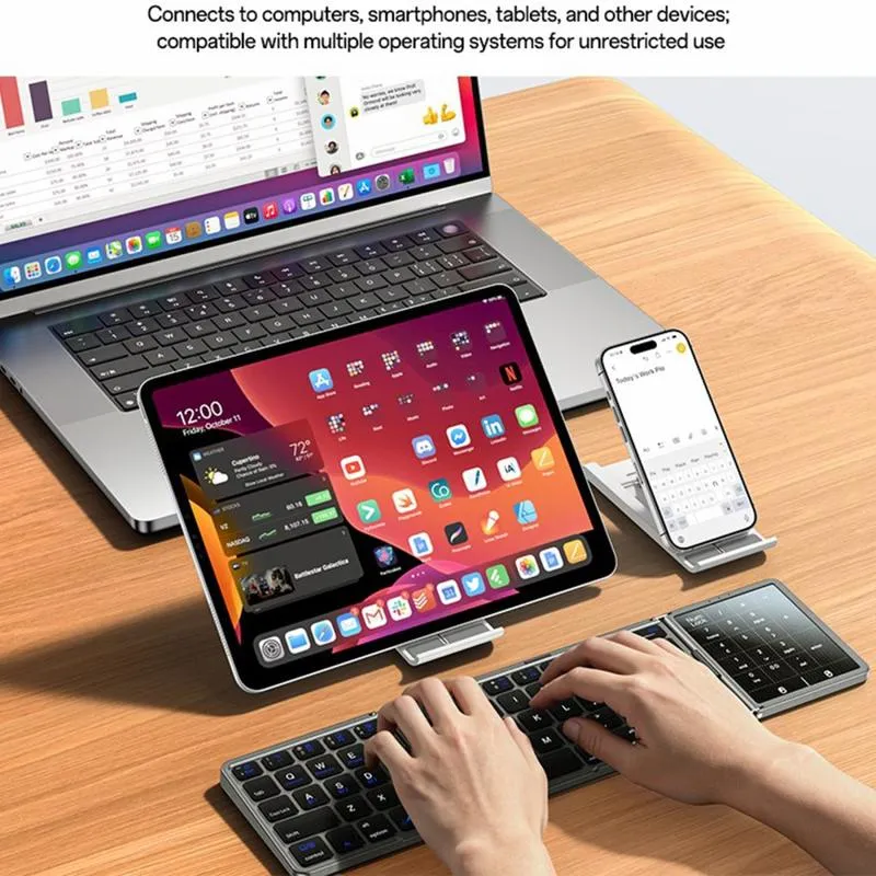 KB49 Clavier Bluetooth Pliable 78 Touches avec Pavé Tactile – YESIDO
