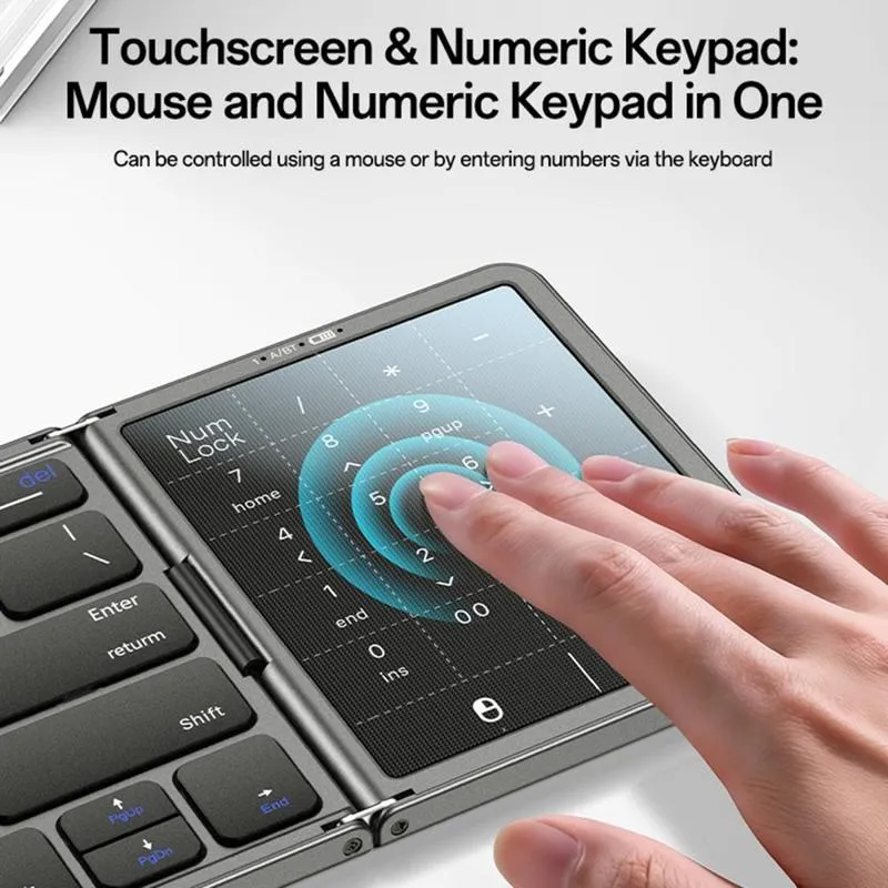 KB49 Clavier Bluetooth Pliable 78 Touches avec Pavé Tactile – YESIDO