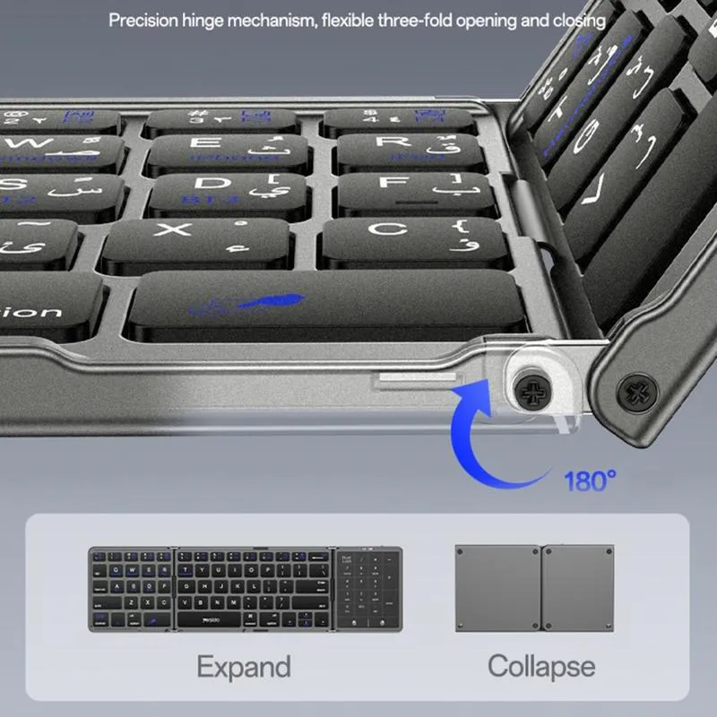 KB49 Clavier Bluetooth Pliable 78 Touches avec Pavé Tactile – YESIDO