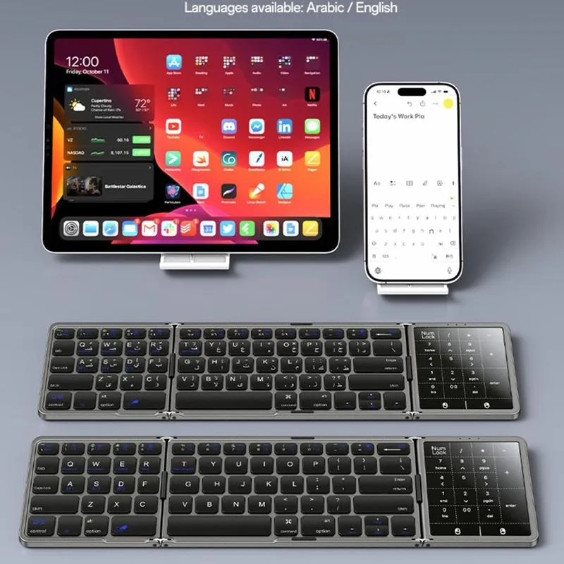 KB49 Clavier Bluetooth Pliable 78 Touches avec Pavé Tactile – YESIDO