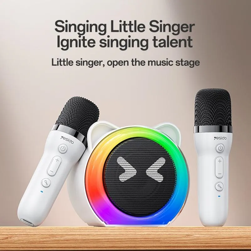 YSW36 Enceinte Karaoké Bluetooth 5W avec 2 Microphones – YESIDO